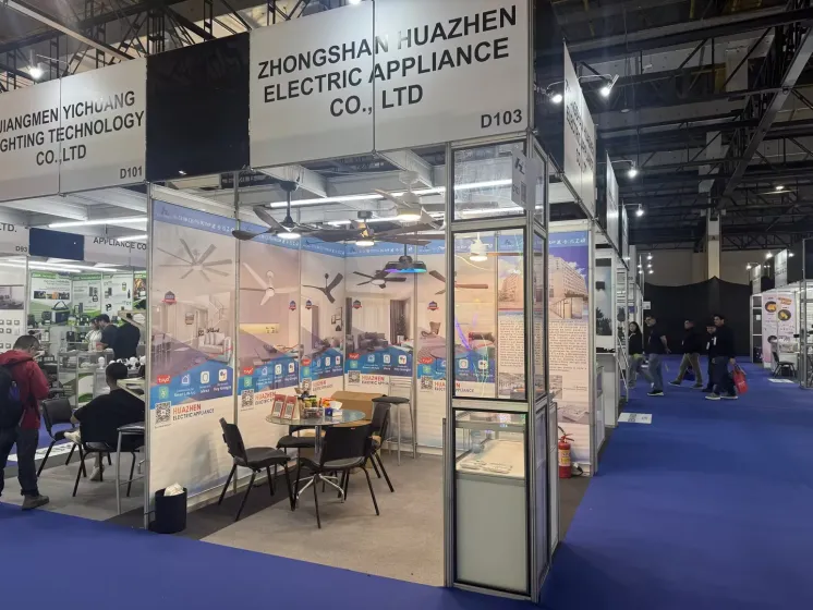 Huazhen Showcases Smart Ceiling Fans at EXPOLUX 2026 in São Paulo