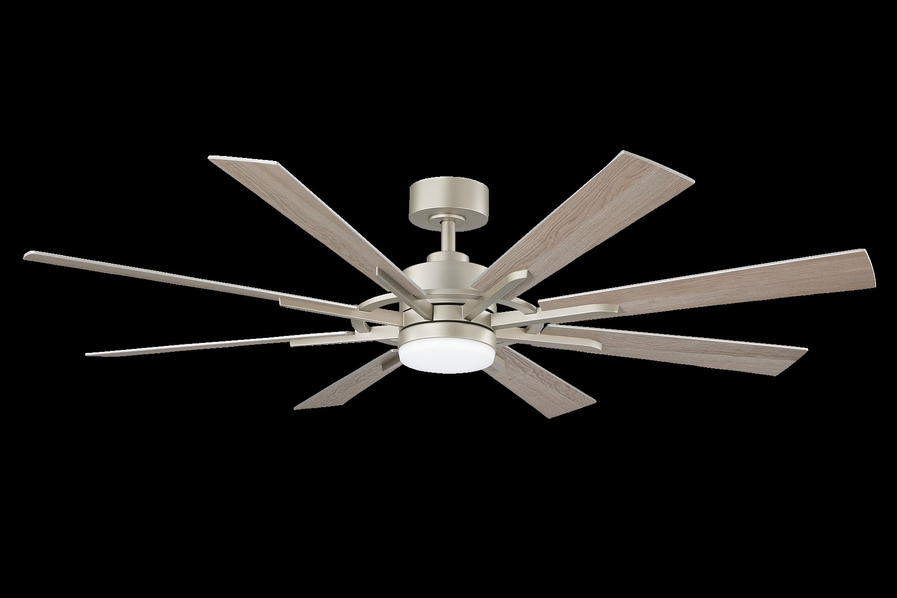Large multi-blade ceiling fan with light presented by Huazhen